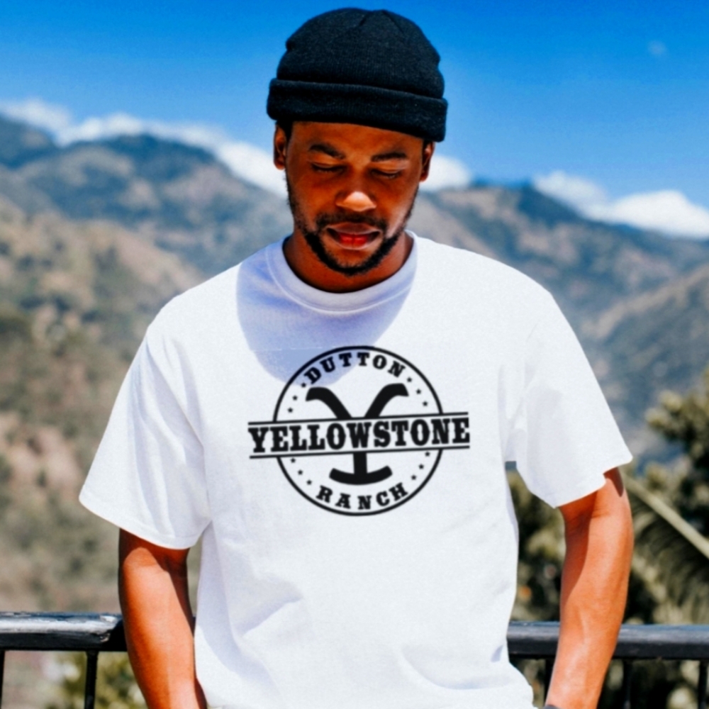 Yellowstone Black graphic design Cotton T Shirt